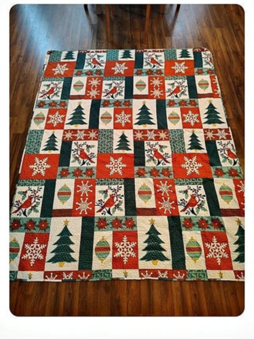 Greenland Home Fashions Christmas Tree Quilt Holiday Blanket 86x68 Inches